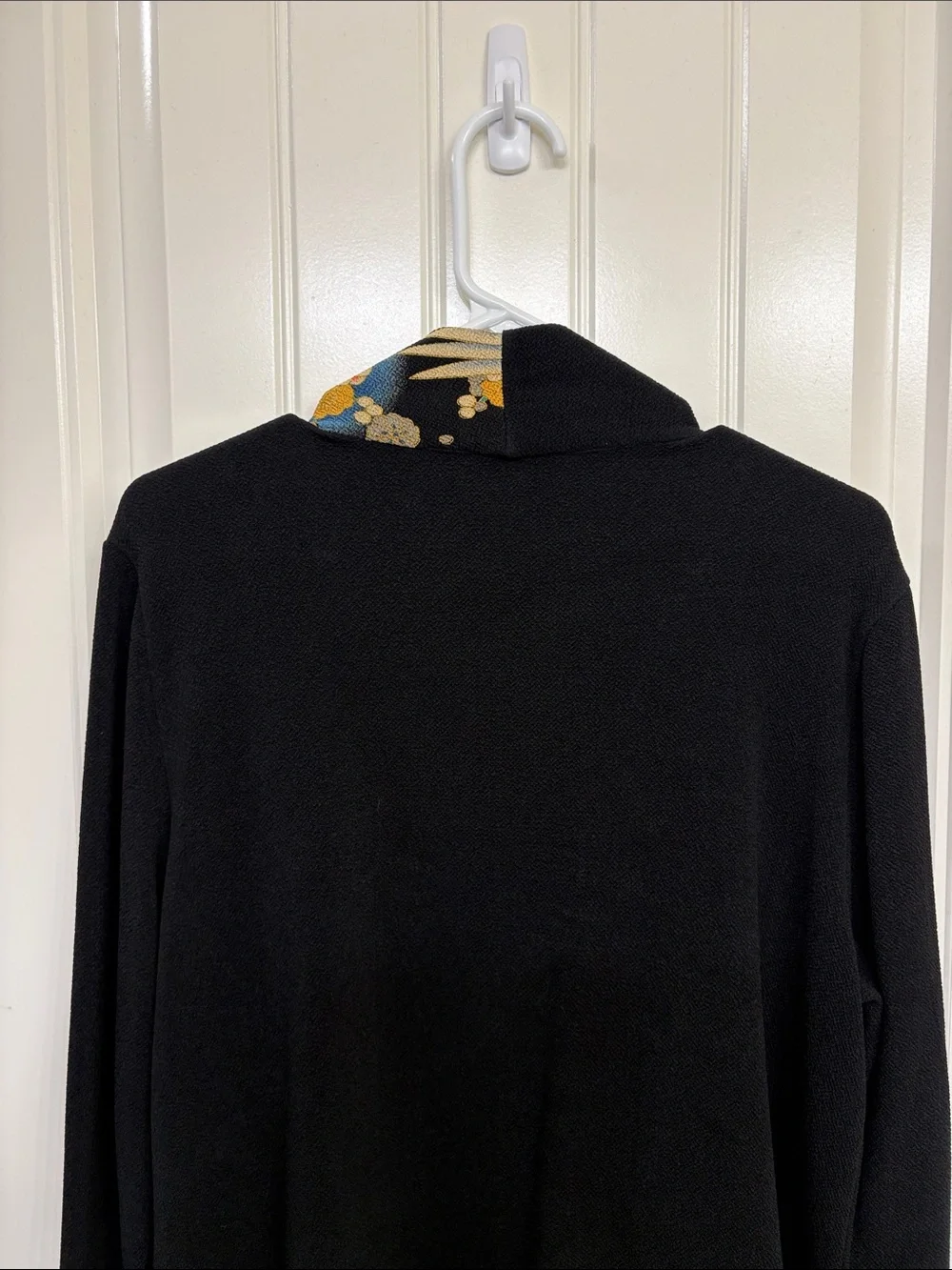 Soft‎ Surroundings Printed Open Black Knit Stretch Cardigan Size XL Extra Large